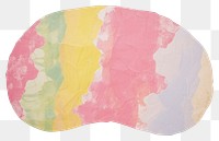 PNG Rainbow marble distort shape palette paper white background.