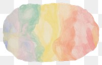 PNG Rainbow marble distort shape paper abstract painting.
