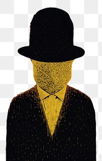 PNG Silkscreen illustration of nugget art portrait black.