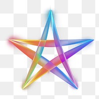PNG Star light rainbow symbol.