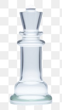 PNG Chess king shape glass minimal transparent white white background.