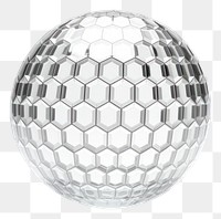 PNG Disco ball shape glass transparent sphere white background lighting.