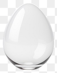 PNG Egg shape glass sphere white vase.