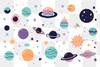 PNG Astronomical outdoors cartoon pattern. AI generated Image by rawpixel.