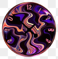 PNG  A clock purple black background single object.