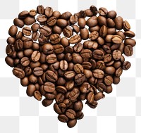 PNG  Coffee beans backgrounds heart shape refreshment.