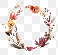 PNG Real Pressed Flowers flower wreath plant. AI generated Image by rawpixel.