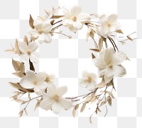 PNG Real pressed gardenia flowers wreath plant photo. 