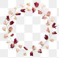 PNG Real pressed tulip flowers wreath petal plant. AI generated Image by rawpixel.