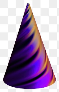 PNG  A cone shape purple black background single object.