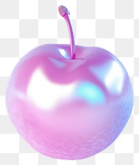 PNG  A holography cherry apple fruit plant.
