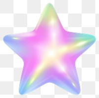 PNG  A holography cute star symbol white background single object.