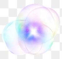 PNG  A holography atom sphere bubble white background.
