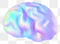 PNG  A holography brain icon white background single object translucent.