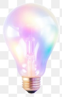 PNG  A holography light bulb lightbulb white background single object.