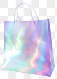 PNG  A holography shopping bag handbag white background single object.