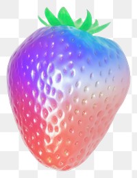 PNG  A holography strawberry fruit plant food.