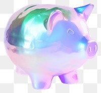 PNG  A holography piggy bank white background representation single object.