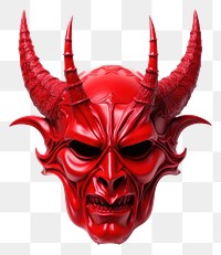 PNG  Devil Lucifer mask white background representation. AI generated Image by rawpixel.