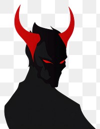 PNG  Devil Lucifer silhouette disguise portrait. AI generated Image by rawpixel.