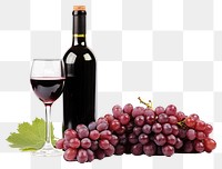 PNG  French bottle grapes wine.