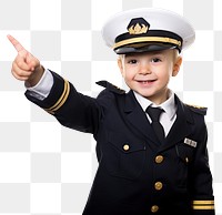 PNG  Commercial pilot child officer white background.