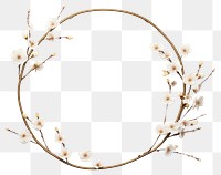 PNG  Tree branch flower jewelry circle.