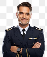 PNG  A pilot officer adult white background.