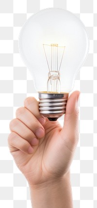 PNG  Light bulb lightbulb holding hand.