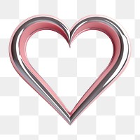 PNG 3D heart shape jewelry accessories accessory