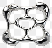 PNG 3D solid-fluid liquid shape chrome silver accessories