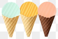 PNG  Ice cream cone dessert waffle. AI generated Image by rawpixel.