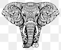 PNG  Elephant drawing pattern sketch. AI generated Image by rawpixel.