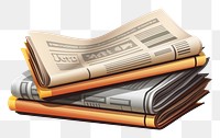 PNG Folded newspaper icons white background publication literature.