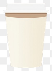 PNG  Illustration of a simple coffee cup mug refreshment disposable.