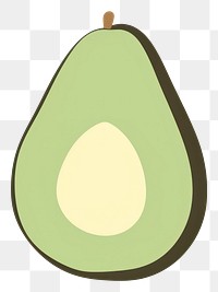 PNG  Illustration of a simple avocado food produce circle.
