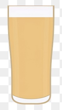 PNG  Illustration of a simple beer glass drink refreshment freshness.