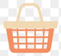 PNG  Illustration of a simple grocery basket consumerism container shopping.