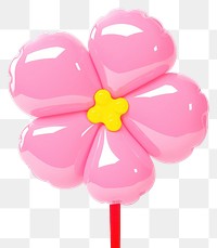 PNG Illustration of a simple flower lollipop balloon candy.