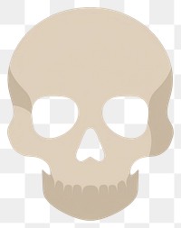 PNG  Illustration of a simple skull anthropology darkness portrait.