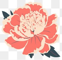PNG Illustration of a simple peony flower petal plant rose.