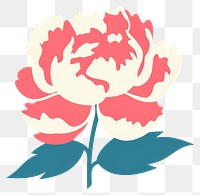PNG Illustration of a simple peony flower plant inflorescence creativity.