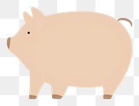 PNG  Illustration of a simple pig animal mammal investment.
