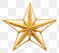 PNG Gold star in embroidery style celebration simplicity echinoderm.