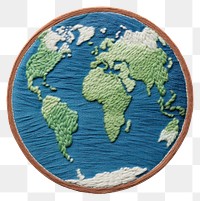 PNG Earth in embroidery style pattern topography circle.