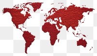 PNG World map in embroidery style backgrounds splattered textured.