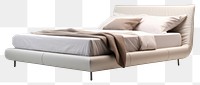 PNG Bed modern furniture white white background.