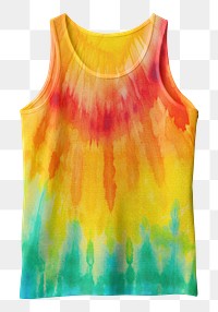 PNG tie-dye tank top, transparent background