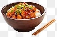 PNG Donburi food chopsticks bowl.