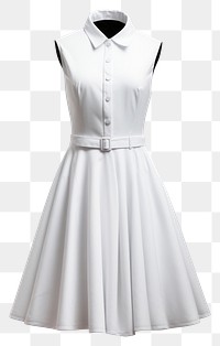 PNG  Dress Collared short fashion collar white.